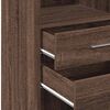 vidaXL Highboard Brown oak Engineered wood Medium Highboard