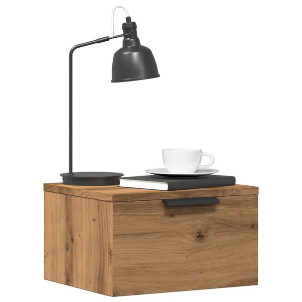 vidaXL Wall-mounted Bedside Cabinet Artisan Oak Engineered wood