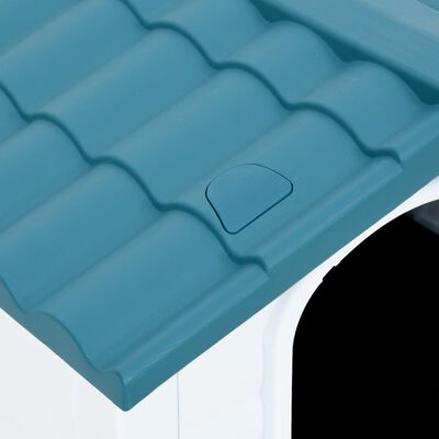 vidaXL Dog House Blue 35.6"x26.8"x26" Polypropylene