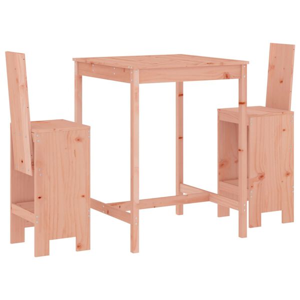 vidaXL Garden Bar Set Natural Wood Solid Douglas Wood Medium