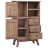 vidaXL Highboard Recycled Teak Brown Solid Teak Wood 23.6x11.8x39.4 in