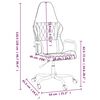 vidaXL Gaming Chair Black and White Faux leather, metal, plywood, foam
