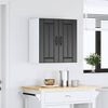 vidaXL Kitchen Wall Cabinet Black Engineered Wood Standard