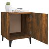 vidaXL Bedside Cabinet Smoked Oak Engineered Wood Medium Bedside Cabinet