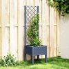 vidaXL Garden Planter Blue Grey Polypropylene 15.7 x 15.7 x 55.9 in