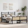 vidaXL Bed Frame Sonoma Oak Engineered wood and steel Double Bed Frame