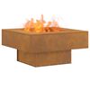 vidaXL Fire Pit Brown 31.50 x 31.50 x 15.75 in Steel