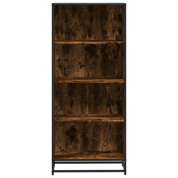 vidaXL Bookcase Smoked Oak Engineered wood Medium Bookshelf