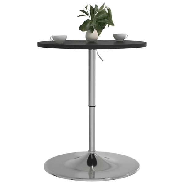 vidaXL Bar Table Base Chrome Chromed Steel Medium Height-Adjustable