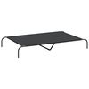 vidaXL Elevated Dog Bed Black Oxford fabric and powder-coated steel
