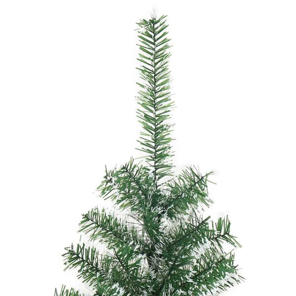 vidaXL Artificial Christmas Tree Green and white PET 59.1 in