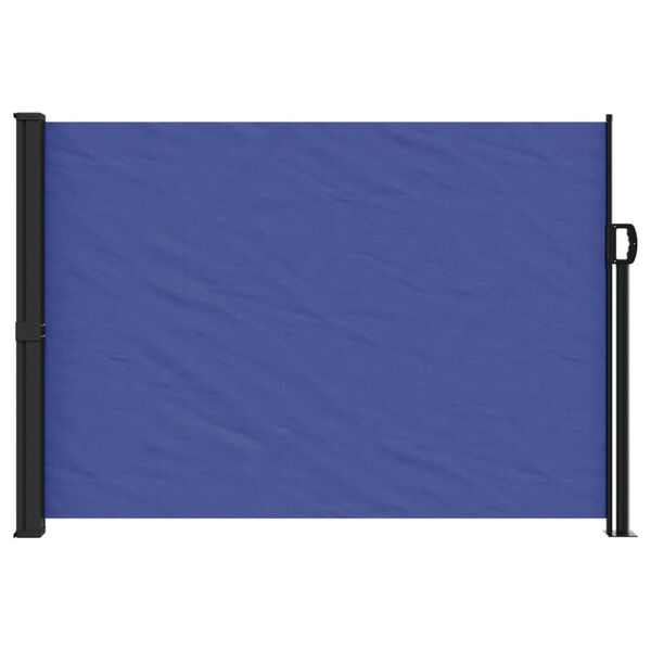 vidaXL Retractable Side Awning Blue 100% Polyester with PU Coating