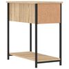vidaXL Bedside Cabinet Set of 2 Sonoma oak Engineered wood, iron Compact