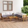 vidaXL Garden Lounge Set Dark grey Solid acacia wood Large Modular