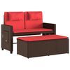 vidaXL Garden Bench Brown and Red