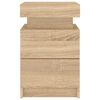 vidaXL Bedside Cabinet Set of 2 Sonoma Oak Engineered wood