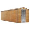 vidaXL Garden Shed Light brown Galvanized steel Large Garden Shed