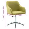 vidaXL Dining Chair Set of 2 Green Fabric Standard Swivel