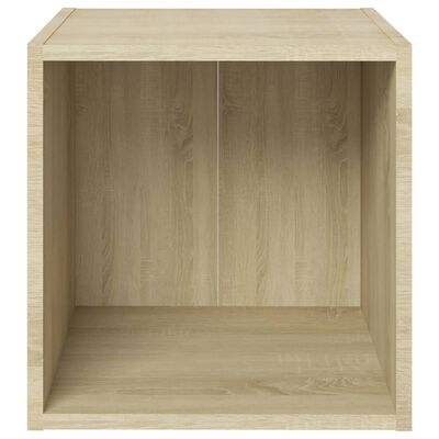 vidaXL TV Stand Sonoma Oak 14.6"x13.8"x14.6" Engineered Wood