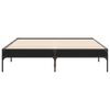 vidaXL Bed Frame Black Engineered wood, Metal, Plywood Full Sturdy