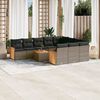 vidaXL Garden Sofa Set Grey