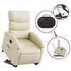 vidaXL Electric Stand Up Recliner Chair Cream