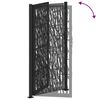 vidaXL Garden Gate Black 39.4x78.7" Steel Trace  Design