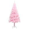 vidaXL Artificial Pre-lit Christmas Tree with Ball Set Pink 70.9" PVC