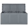 vidaXL Garden Storage Box Grey Polypropylene Medium