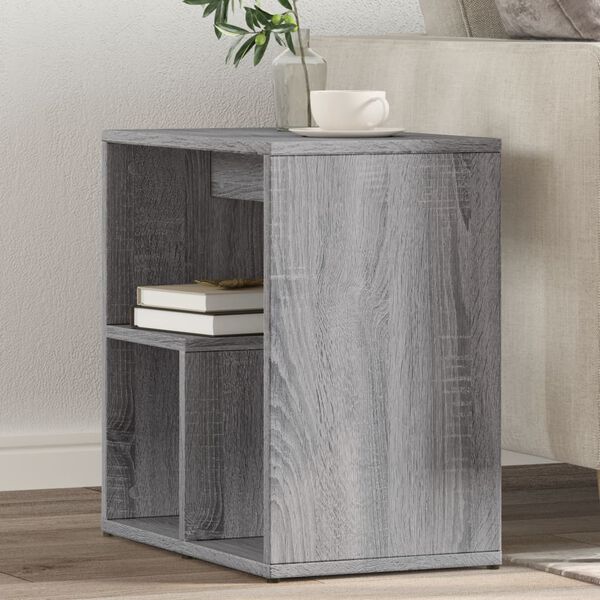 vidaXL Side Table Set of 2 Grey Sonoma Engineered Wood Small