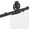 vidaXL Sliding Door Hardware Kit 78.7 " Steel Black