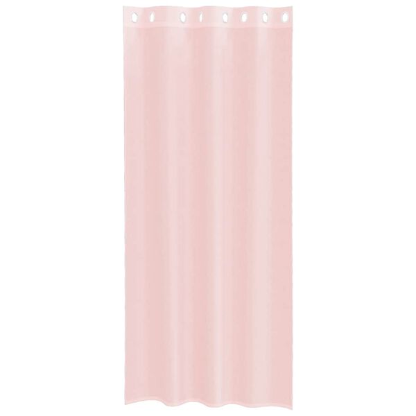 vidaXL Voile Curtains with Grommets 2 pcs Light Pink 55.1x96.5"