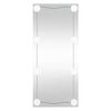 vidaXL Wall Mirror With Led Light Transparent Glass 11.8 x 31.5 in