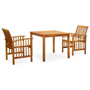 vidaXL Garden Dining Set Wooden Solid acacia wood Seats 2