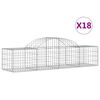 vidaXL Gabion Basket Set of 18 Silver Galvanized Iron