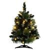 vidaXL Artificial Christmas Tree Green with white flocking PVC, plastic