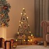 vidaXL Metal Christmas Tree Black Powder-coated steel 35.4 in