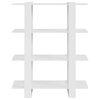 vidaXL Book Cabinet High gloss white Engineered wood Medium Book Cabinet