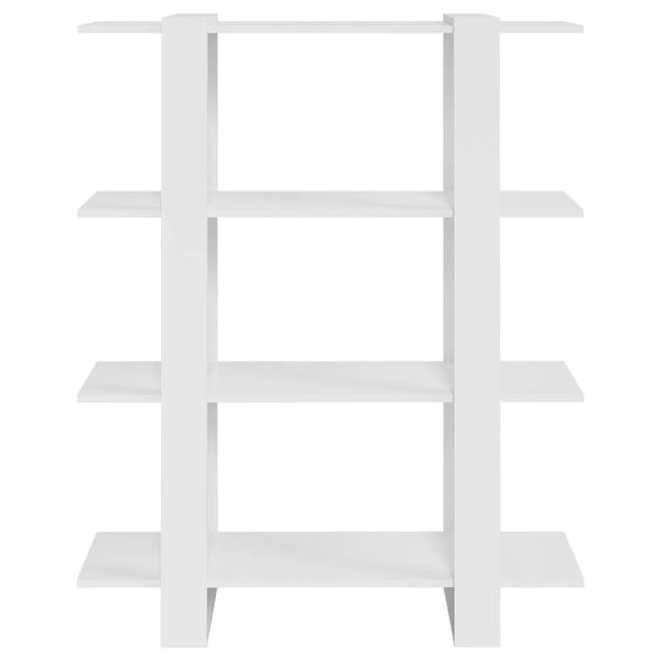 vidaXL Book Cabinet High gloss white Engineered wood Medium Book Cabinet