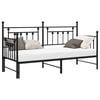 vidaXL Daybed Frame with Headboard Black 29.5" x 74.8" Steel