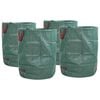 vidaXL Garden Waste Bags 4 pcs Green 66 x 66 x 83.5 cm Polypropylene