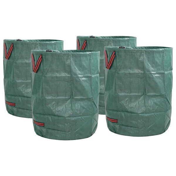 vidaXL Garden Waste Bags 4 pcs Green 66 x 66 x 83.5 cm Polypropylene