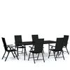 vidaXL Garden Dining Set Black
