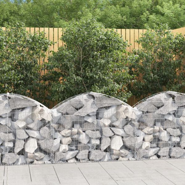 vidaXL Gabion Basket Silver Galvanized iron 39.4x11.8x23.6/31.5 in