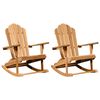 vidaXL Adirondack Rocking Chair 2 pcs Brown 100 x 77 x 99 cm