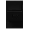 vidaXL Wall-mounted Bedside Cabinet Black Engineered wood