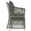 vidaXL Garden Lounge Set Grey PE rattan, steel Small Garden Lounge Set
