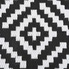 vidaXL Patio Carpet ARAKIL White and Black &Oslash;47.2 " PP
