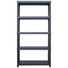 vidaXL Storage Shelf Racks 2 pcs Black 551.2 lb 31.5"x15.7"x70.9" Plastic