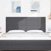 vidaXL LED Headboard with LED Strip Lights Dark gray 70.9" fabric